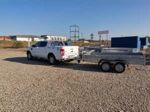 Remorca Auto  Oferta 750 Kg Dublu Ax Cu Prelata  Cargo Platforma  Atv — miniatura 3