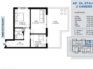 AP. 2CAM. DECOMANDAT+TERASA 32MP / BLOC IN CURS DE FINALIZARE!