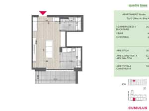 STUDIO de vânzare spațios, bloc nou, zona Drumul Taberei. Comision 0!