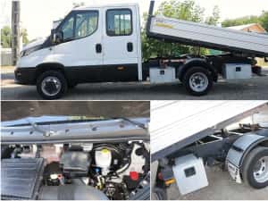 IVECO Daily 35C16 Doka Basculabil/cutie Cabina dubla 7 locuri 2022 3.0HPi 160 CP E6 6 trepte AC bena 3 m cat. B, unic proprietar — miniatura 6