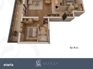 Apartament 3 camere cu terasă. Vânzare directă de la dezvoltator. — miniatura 6