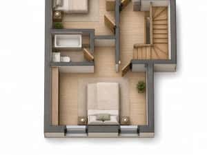 Apartament cu scara interioara cu 4 camere si terasa, 106,60 mp