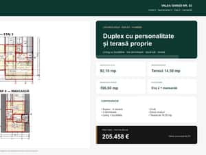 Apartament cu scara interioara cu 4 camere si terasa, 106,60 mp — miniatura 4