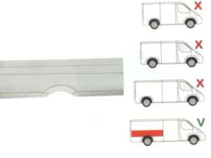 Aripa spate Mercedes Sprinter/ Vw Crafter,2006-Partea Dreapta, Spatiu De Incarcare =4700 Mm, Inaltime Pana La geam