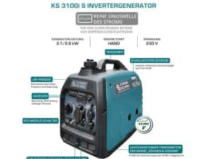 Generator de Curent Portabil Könner & Söhnen KS 3100I S, Putere 3.1 kW — miniatura 3