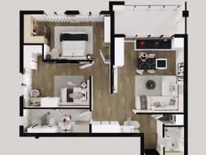Apartament cu 3 camere 2 bai si terasa de vanzare in Sibiu — miniatura 2