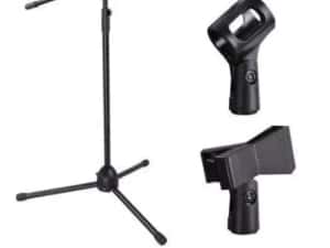 Stativ Microfon Trepied Reglabil Pliabil Suport Podea Tip Girafa — miniatura 3