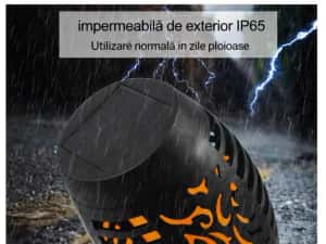 Set 5 lampi solare efect flacara pentru gradina stil torta51,5 cm IP65 — miniatura 6