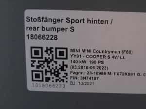 Bara spate Mini Countryman S F60 — miniatura 2