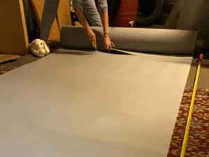 PLAFON auto toate marcile MATERIAL buretat pentru TAPITERIE GRI/NEGRU — miniatura 3