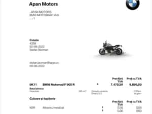 Vand motocicleta Bmw f 900 r 2022 unic proprietar fara accident — miniatura 9