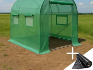 Solar grădină Cortis economic 2x2,5 m, 160 g/mp, 2 m înălțime, cu fermoar dublu rezistent + Cadou Folie mulcire - Transport gratuit — miniatura 4