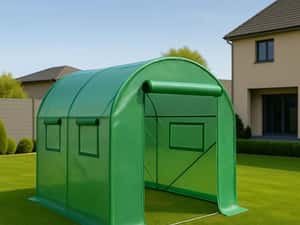 Solar grădină Cortis economic 2x2,5 m, 160 g/mp, 2 m înălțime, cu fermoar dublu rezistent + Cadou Folie mulcire - Transport gratuit — miniatura 8