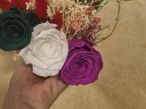 Lumanare botez cu flori naturale conservate — miniatura 5