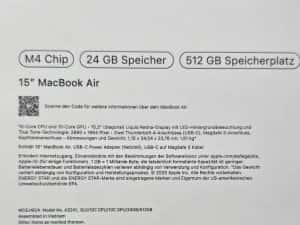 MacBook Air 15"/ M4/ 24gb Ram/ 512 SSD/ garantie/ SIGILAT — miniatura 6