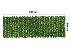 Gard/Paravan artificial verde cu frunze, decorativ 300x100cm/3x1m — miniatura 8