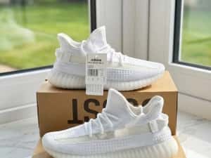 Adidasi Yeezy Boost 350 V2 White Alb Premium — miniatura 3