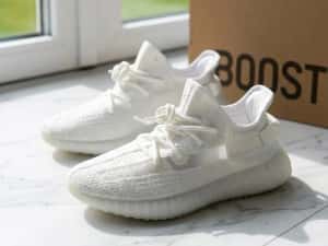 Adidasi Yeezy Boost 350 V2 White Alb Premium — miniatura 8
