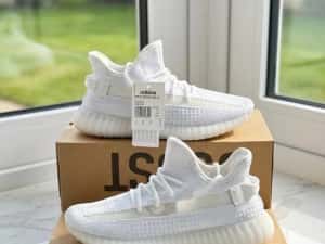 Adidasi Yeezy Boost 350 V2 White Alb Premium — miniatura 10