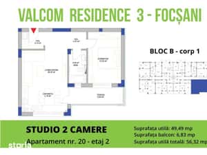 Apartament 2 camere-Mobilat-Str Cuza Voda-S=56 mp-et 2/5 — miniatura 6