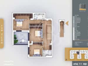 Bloc Finalizat 5 camere cu scara interioara Titan Pallady
