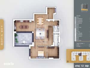 Bloc Finalizat 5 camere cu scara interioara Titan Pallady — miniatura 4