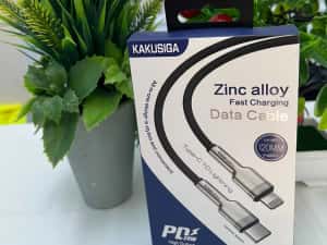 Cablu de date Kakusiga, USB tip C - Lightning, 20W, 2.4A, 1.20 m