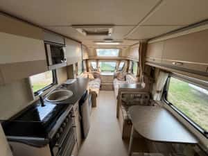Rulota Swift Eccles Lux 2012 Neinmatriculata 5 locuri Alko ATC, Baie mare spate Cabina dus plastic Off camping Acumulator — miniatura 5