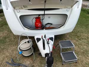 Rulota Swift Eccles Lux 2012 Neinmatriculata 5 locuri Alko ATC, Baie mare spate Cabina dus plastic Off camping Acumulator — miniatura 9