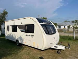 Rulota Swift Eccles Lux 2012 Neinmatriculata 5 locuri Alko ATC, Baie mare spate Cabina dus plastic Off camping Acumulator — miniatura 10