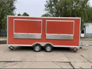 Rulota Comerciala Street Food Truck, Rulota Street Food Trailer Mobil — miniatura 4
