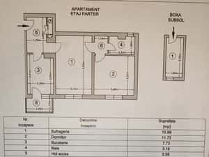 Apartament 2 camere Negru Voda, parter, confort 1, centrala, BOXA — miniatura 3
