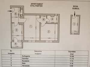 Apartament 2 camere Negru Voda, parter, confort 1, centrala, BOXA — miniatura 5