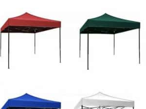 Cort pavilion gradina tip acordeon camping targuri pliabil 3×3 + acope — miniatura 3