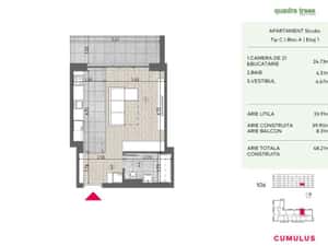 Studio, etaj 1 - Direct Dezvoltator! Comision 0