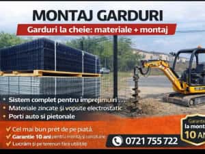 Constructie gard /gri antracit/ H2m fir 4mm   140 lei m.l  / firma — miniatura 9
