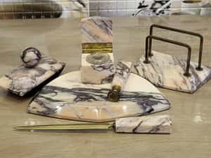 Set birou vintage marmura
