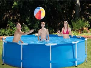 Piscina Bestway Familie Copii Rotunda Gradina Cadru Metal 305 x 76cm + POMPA FILTRARE APA + LIVRARE GRATUITA  DB — miniatura 3