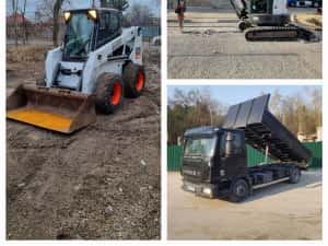 Închiriez miniexcavator buldoexcavator picon bobcat boschet escavator — miniatura 2