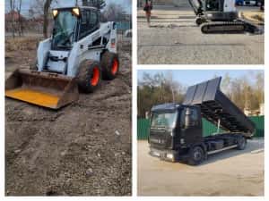 Închiriez miniexcavator buldoexcavator picon bobcat boschet escavator — miniatura 3
