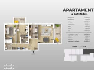 Berceni-Aparatorii Patriei-Apartament 3 camere-TVA 21% INCLUS — miniatura 1