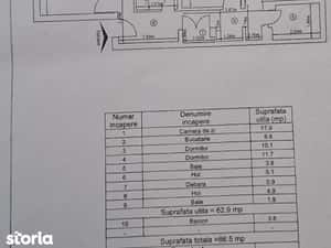 De vânzare – 3 camere decomandat, Frumoasa Str Neptun — miniatura 4