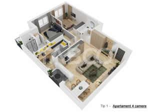 COMISION 0% Apartament 4 camere 81 mpu LOC PARCARE zona Doamna Stanca — miniatura 3