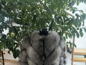 Vand haina din blana de vulpe argintie la 1499 lei — miniatura 5