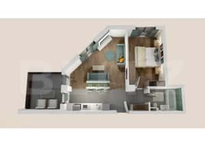Apartament 2 camere, bloc nou, semifinisat, 52mp, zona Vivo