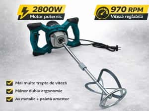 Mixer vopsea mortar 2800W 970RPM ONEX profesional — miniatura 2