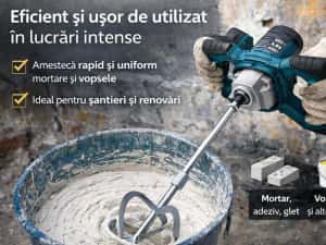 Mixer vopsea mortar 2800W 970RPM ONEX profesional — miniatura 3