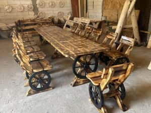 Leagan rustic din lemn masiv / balansor lemn — miniatura 4