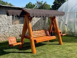 Leagan rustic din lemn masiv / balansor lemn — miniatura 8