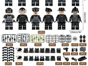 Set 12 figurine tip Lego SWATT team cu accesorii — miniatura 2